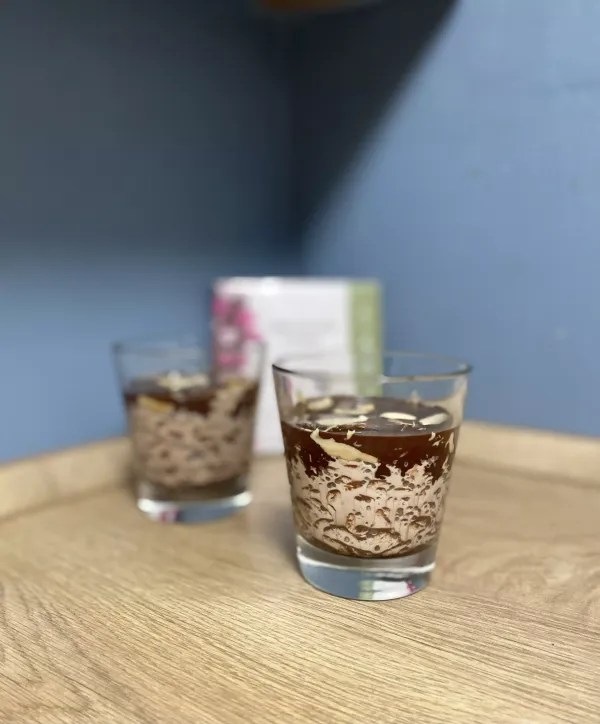 Snickers Oatmeal-Chia Glas